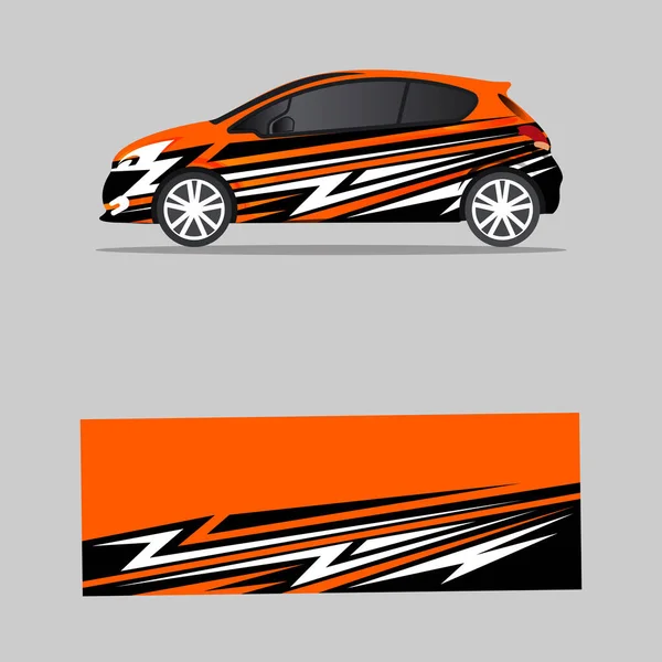 Racing Vehicle Graphics Kit Isolé Vectoriel Course Conception Rayures Élégantes — Image vectorielle