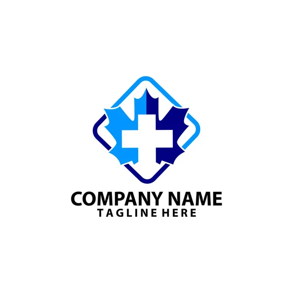 Дизайн Логотипа Maple Leaf Канада Коммуникационный Логотип Технологический Логотип Вектор — стоковый вектор