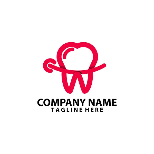 Logotyp Zubního Lékaře Logotyp Zubního Lékaře Vektor Ochrany Zubů Design — Stockový vektor