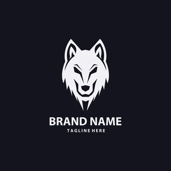 Projekt Logo Symbolu Głowy Wilka — Wektor stockowy