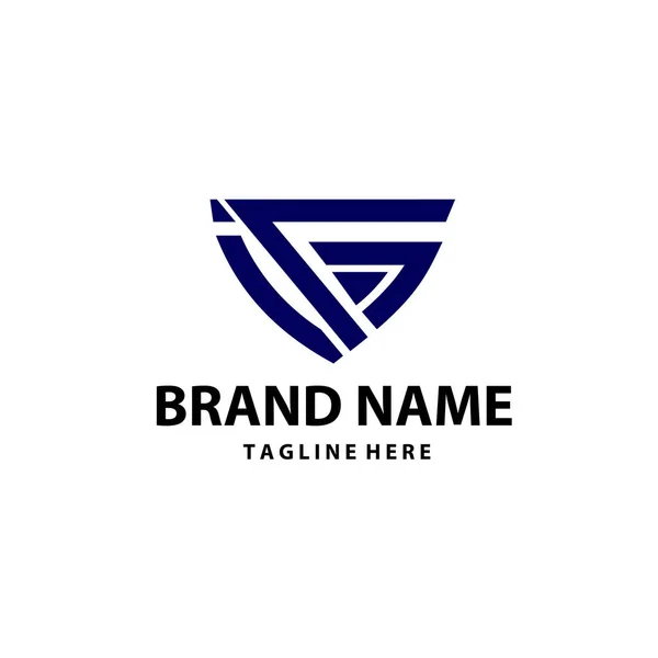 Moderno Carta Única Logotipo Ícone Design Elementos Modelo —  Vetores de Stock