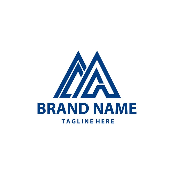 Soyut Baş Harfleri Modern Moda Finans Şirketi Logosu Tasarımı — Stok Vektör