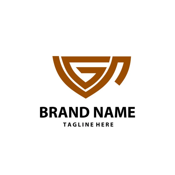 Carta Inicial Vintage Logo Concept Elemento Design Gráfico Para Negócios — Vetor de Stock