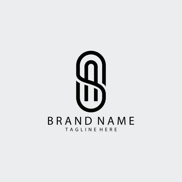 Lettera Creativa Minimalista Logo Design Icon — Vettoriale Stock
