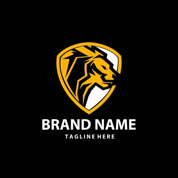 Lion Guard Logo Design Vecteur Conception Technologie Vitesse — Image vectorielle