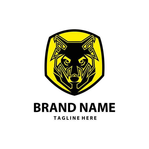 クリエイティブ抽象的なキツネのロゴデザインシルエットベクトルイラスト オオカミの頭のロゴアイコンテンプレート エンブレム — ストックベクタ