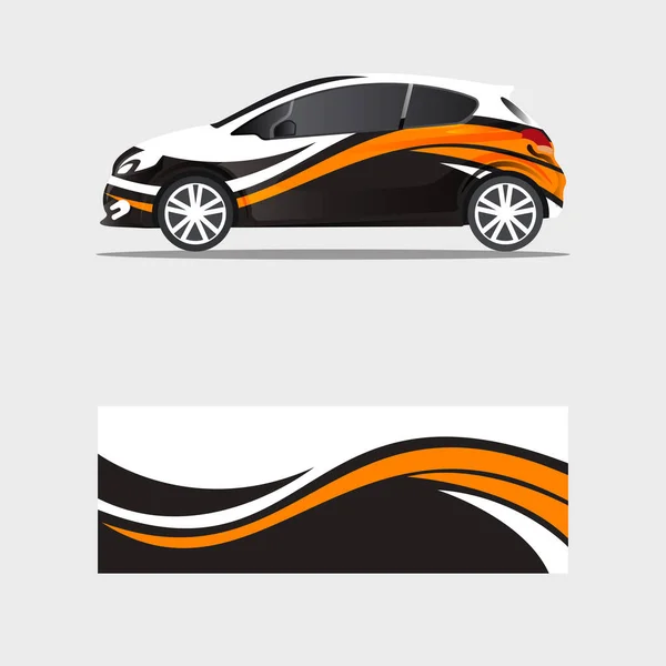 ラッピングカーデカーエレガントで豪華なデザインベクトル — ストックベクタ