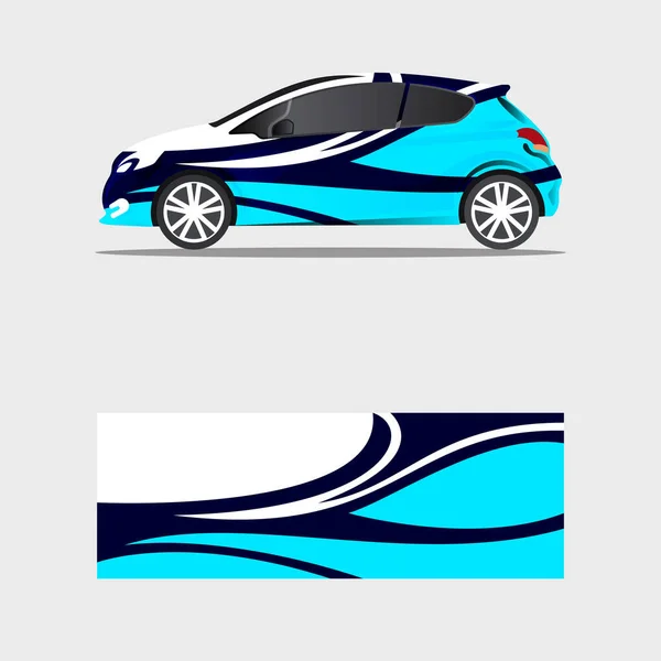 Verpakking Auto Sticker Blauw Business Design Vector — Stockvector