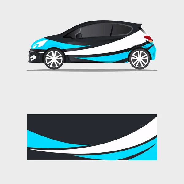 Wikkeling Auto Sticker Golf Blauw Design Vector — Stockvector