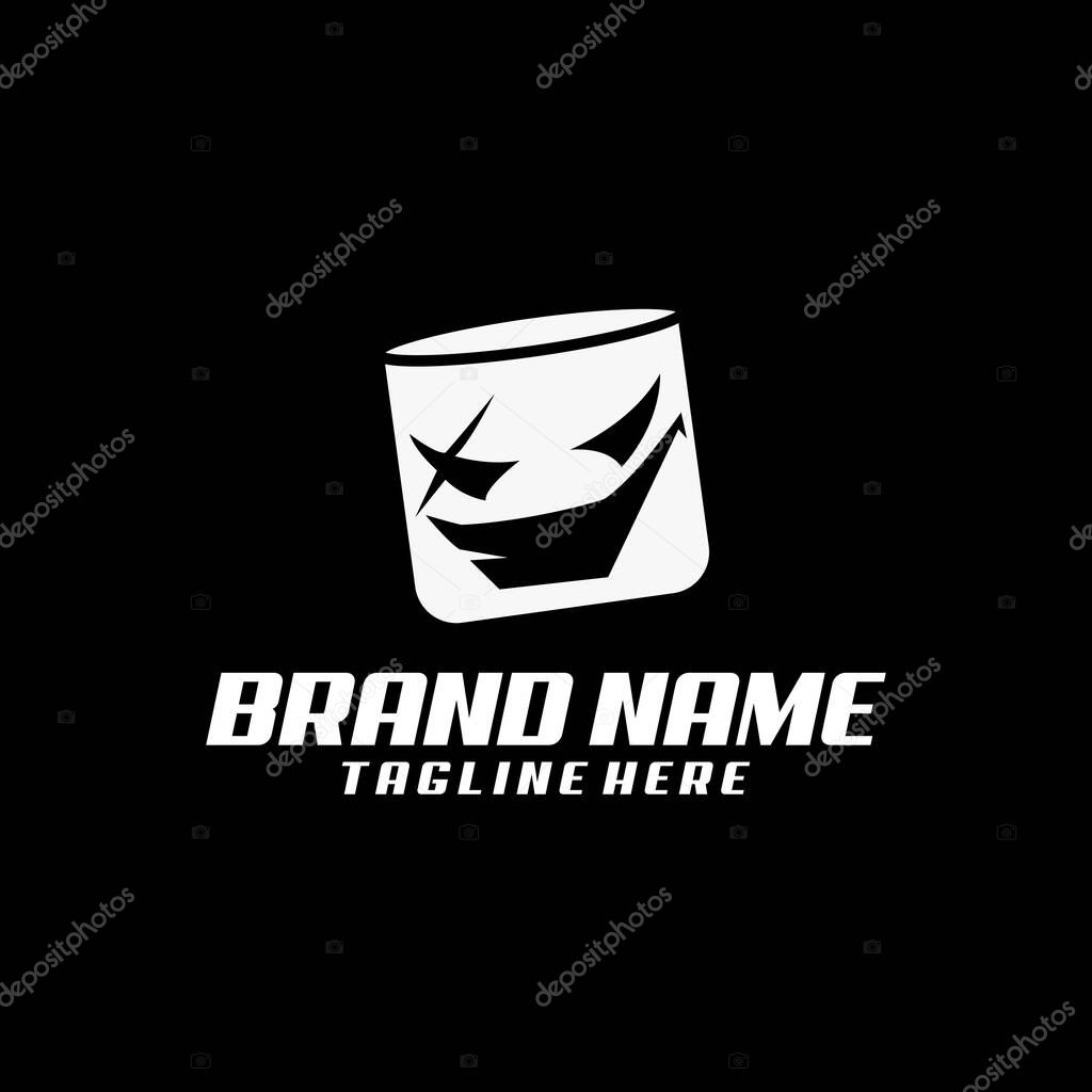 Abstract karakter tube logo design vector