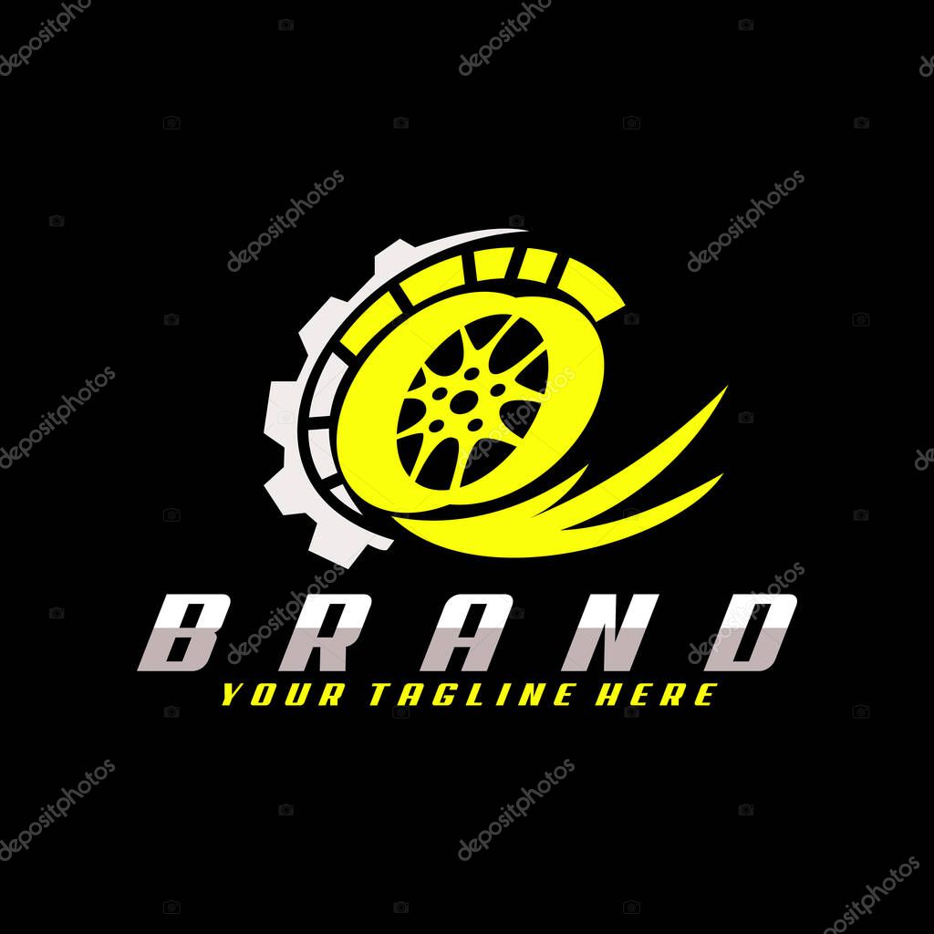 Automotive super sport car culture combination logo design vector