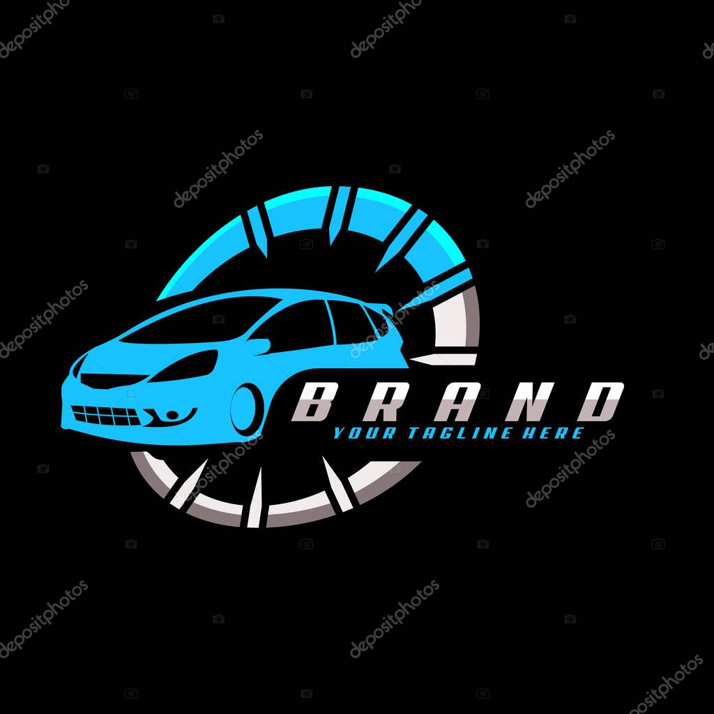 Automotive super sport car culture combination logo design vector
