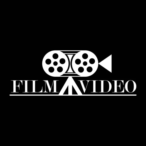 Produzione Video Film Entertaiment Logo Design Vector — Vettoriale Stock