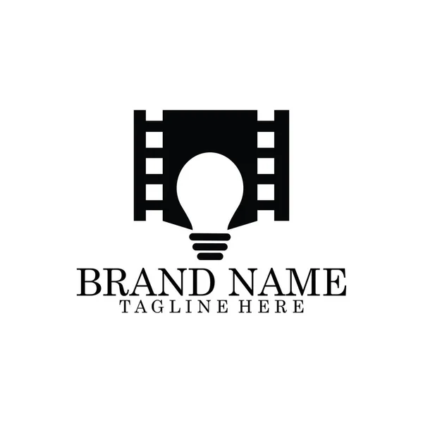 Light Bold Film Entertaiment Logo Design Vector — Stock Vector