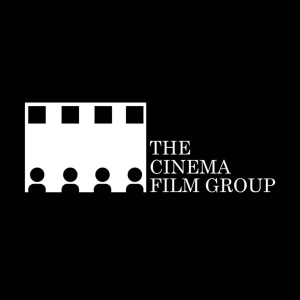 Persone Gruppo Vista Film Entertaiment Logo Design Vector — Vettoriale Stock