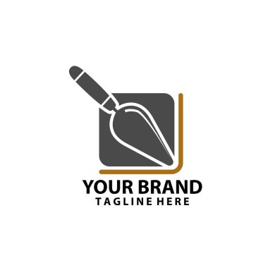 spatula inşaat logosu soyut tasarım vektörü