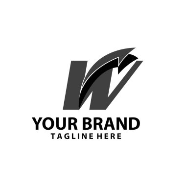 W monogram tasarım logo şablonu, yaratıcı tasarım.