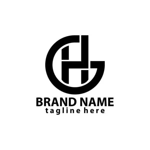 Initial Letter Logo Monogram Line Art Style Design Template — Stock Vector