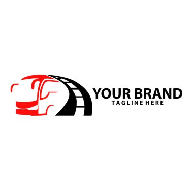 ulaşım otobüsü arazi seyahat logosu desain vektörü