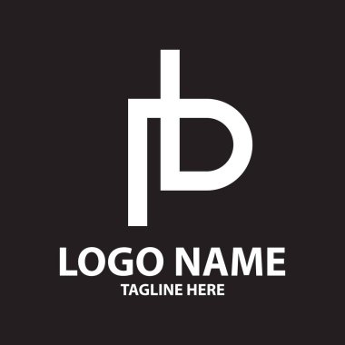 PB bağlantılı logo tasarım vektörü
