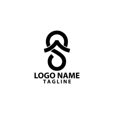 S harfi terlik logo tasarım vektörü