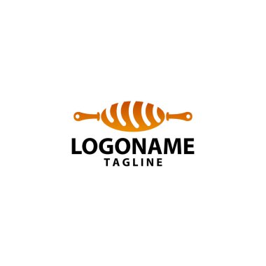 Bal çöreği logo tasarımı vektörü