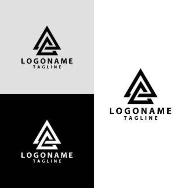 İlk harf AG modern logo tasarım vektörü