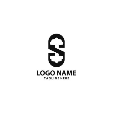 S halteri logo tasarım vektörü