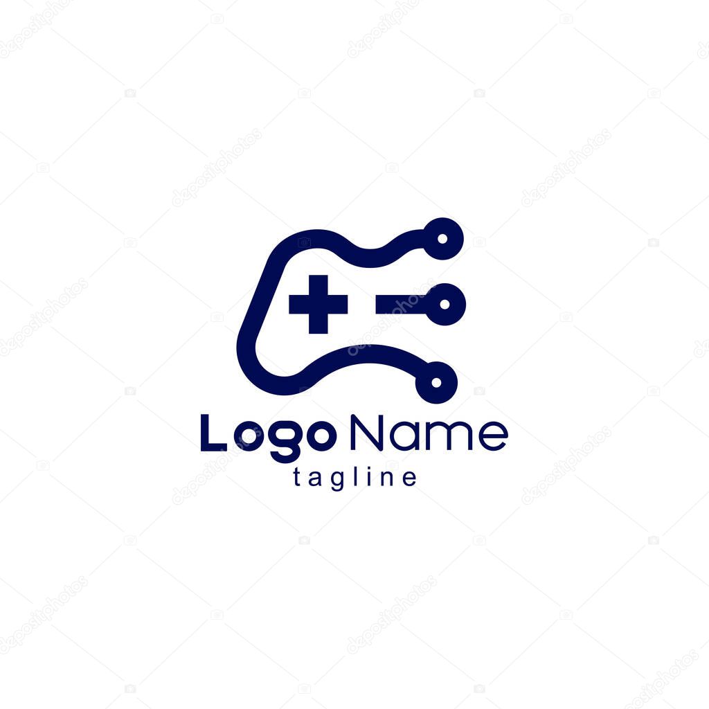 Console tech logo design vector