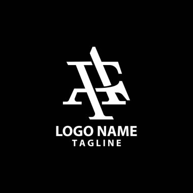 İlk harf AF monogram logo tasarım vektörü