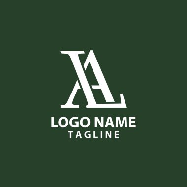 İlk harf LA logo tasarım vektörü