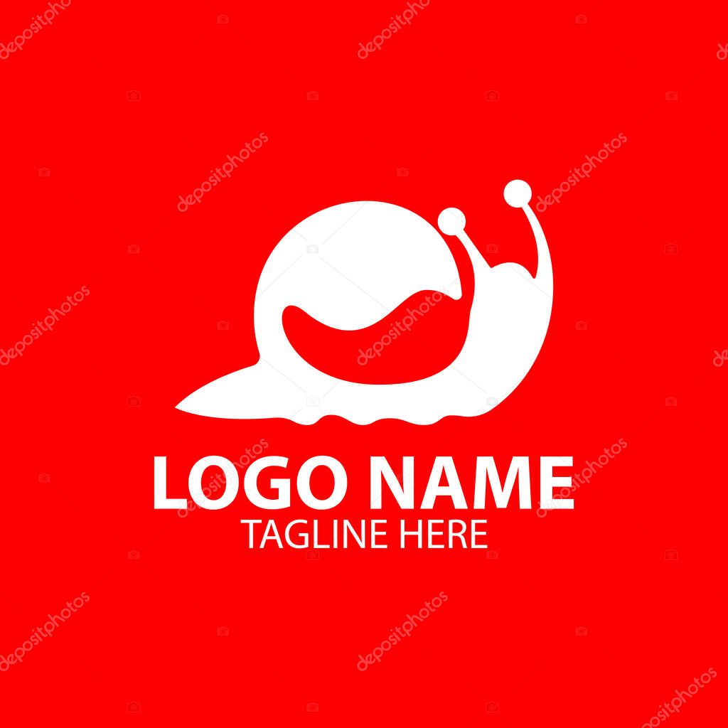 Snail chili logo design vector