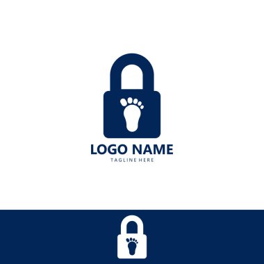 asma kilit ayak logo tasarım vektörü