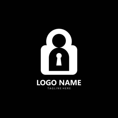 profil kilit logo tasarım vektörü