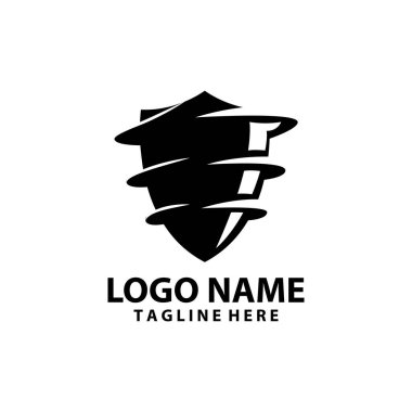 İşaret / sondaj vektörü. Şirket için bir iş ikonu. Madencilik / iş / delik / sondaj / petrol sondajı logosu. Diğer şirketler. Vektör illüstrasyonu