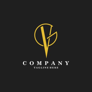 VG monogram harflerin baş harflerinin logosu. GV harf simgesi tasarımı. GV zarif ve Profesyonel harf simgesi