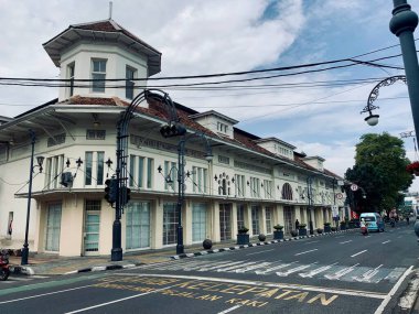 white stairway to heaven from cafe in indonesia