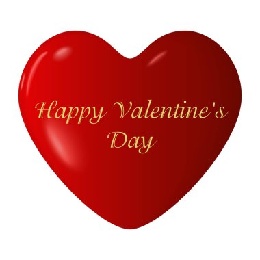 Happy Valentine's Day! Vector illustration isolated on white background.