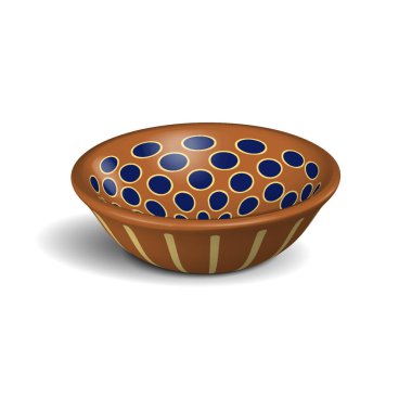 Beautiful plate. Vector illustration isolated on white background.