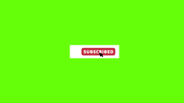 Üyelik Bildirim Tuşu Yeşil Ekranı Canlandır — Stok video