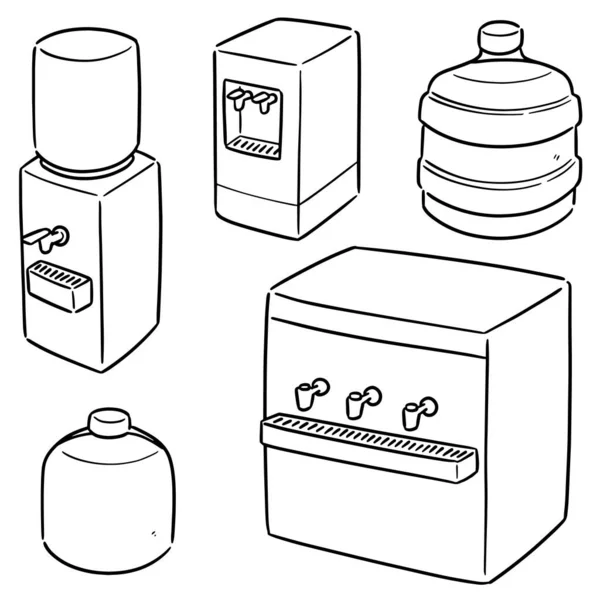 Conjunto Vetorial Refrigerador Água Ilustrações De Stock Royalty-Free