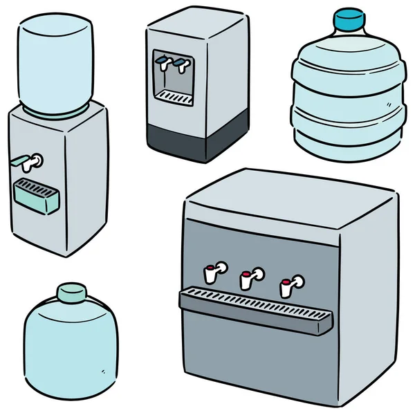 Conjunto Vetorial Refrigerador Água Gráficos De Vetores