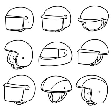 vektör çizim motosiklet kask