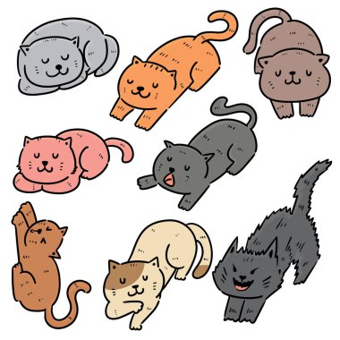 vektör kedi kümesi