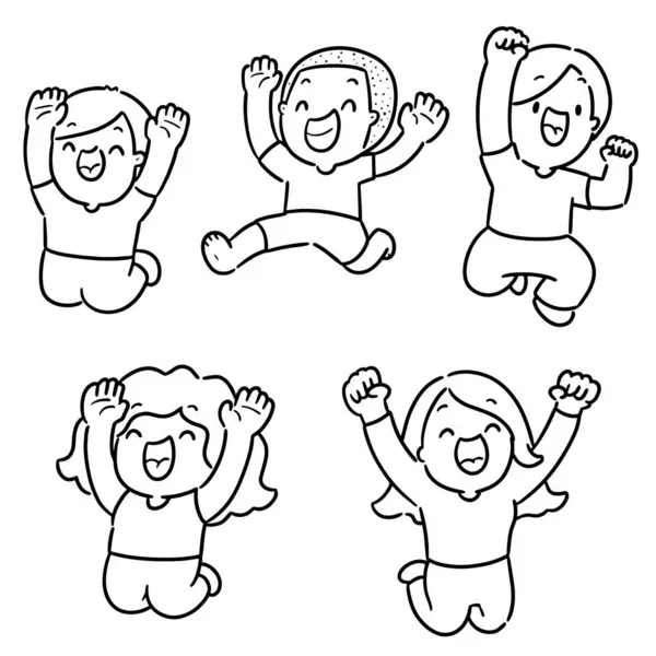 Mutlu çocukların vektör kümesi