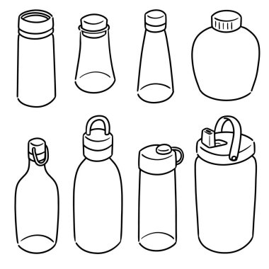 su şişesi vektör kümesi