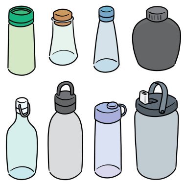 su şişesi vektör kümesi