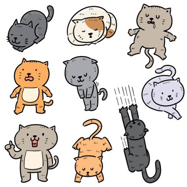 vektör kedi kümesi