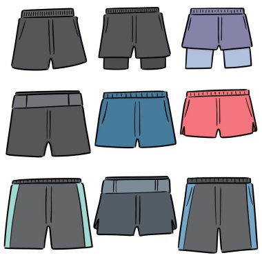 vektör spor şortları kümesi