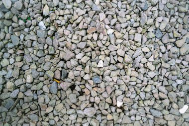 Medium view of clean medium-sized gravels on the ground
